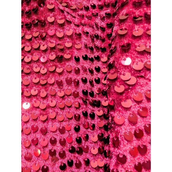 Rachel Roy Harland Velvet Sequin Halter Dress Cabernet Medium NWT - Picture 4 of 11